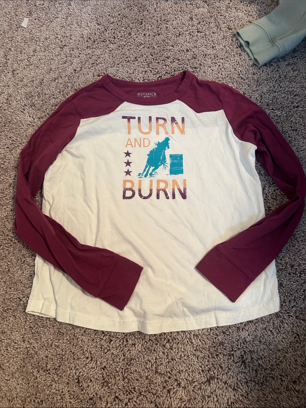 Turn and burn shirt size 10/12